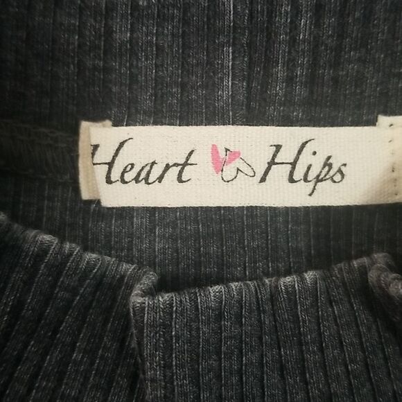 Heart & Hips Black Mock Neck Ribbed Mini Dress - Picture 8 of 9